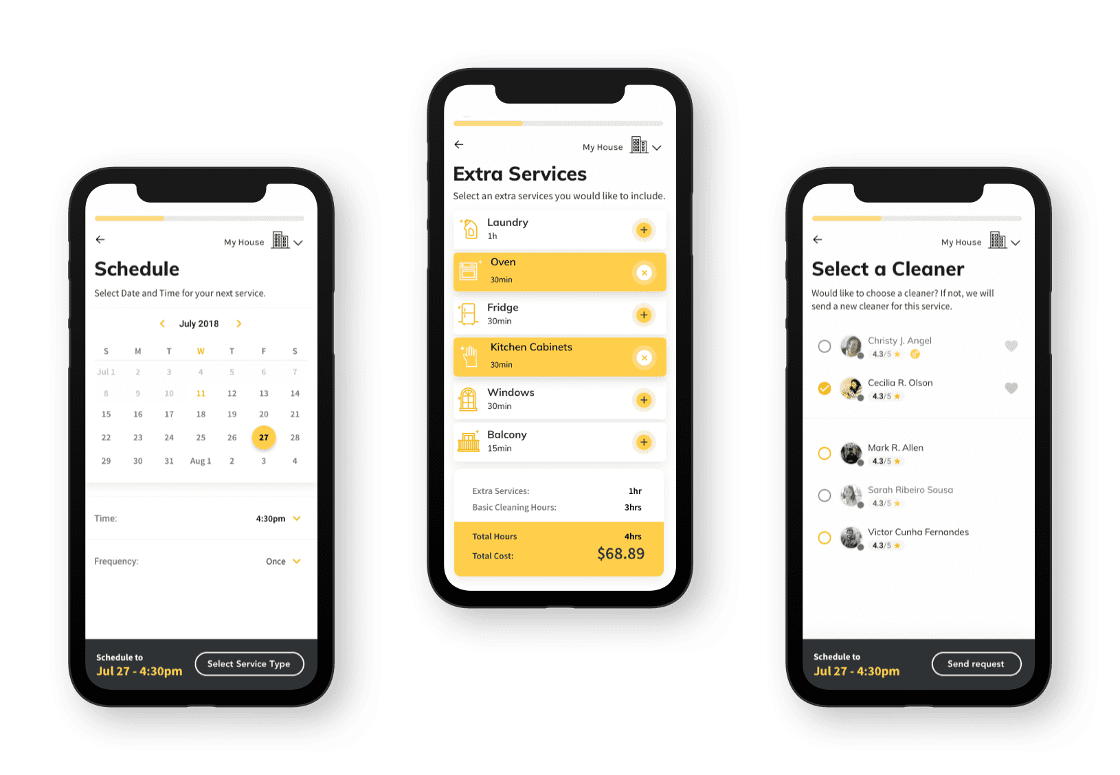 Scheduling a cleaning
