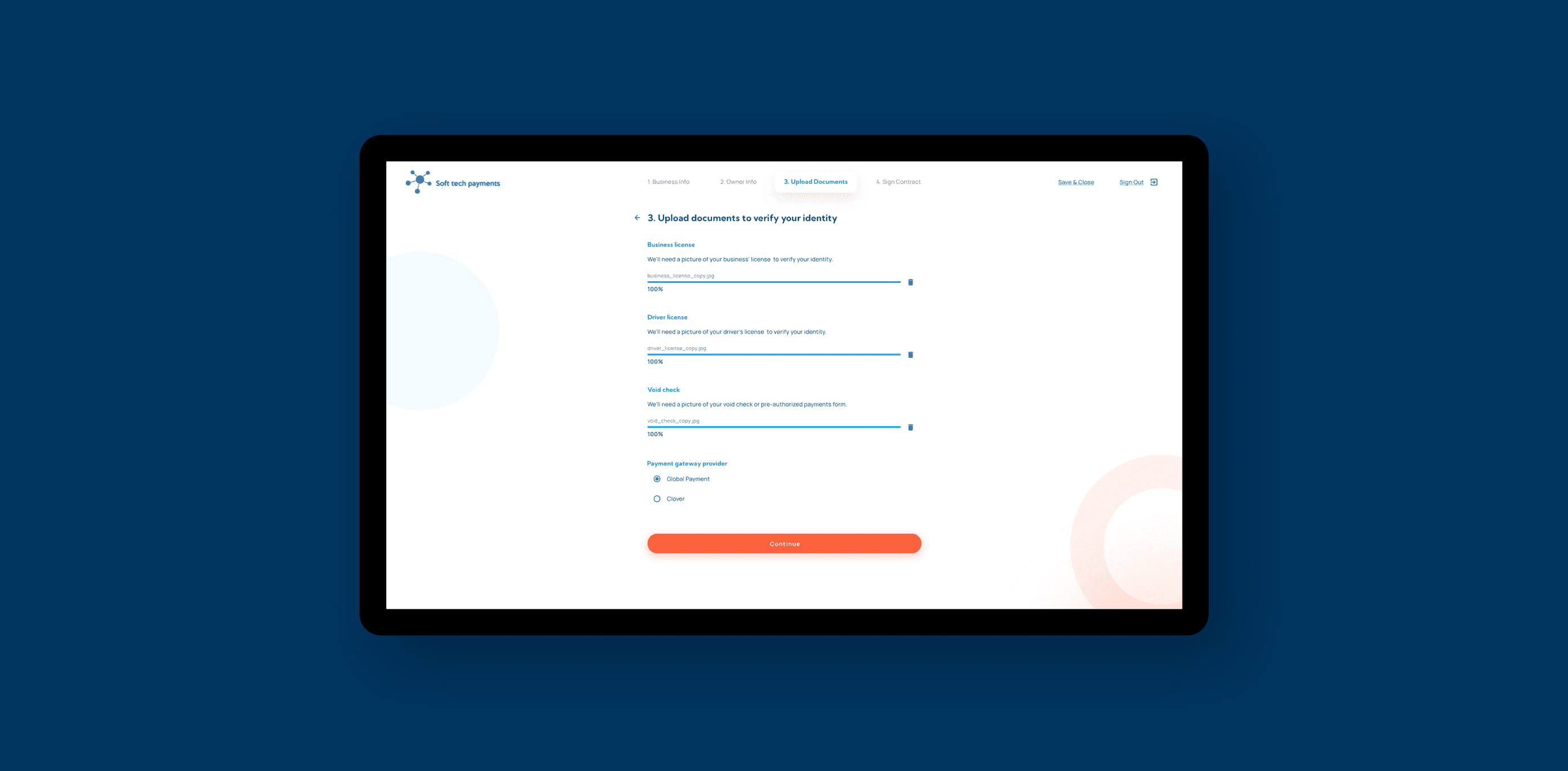 Portal on-boarding process