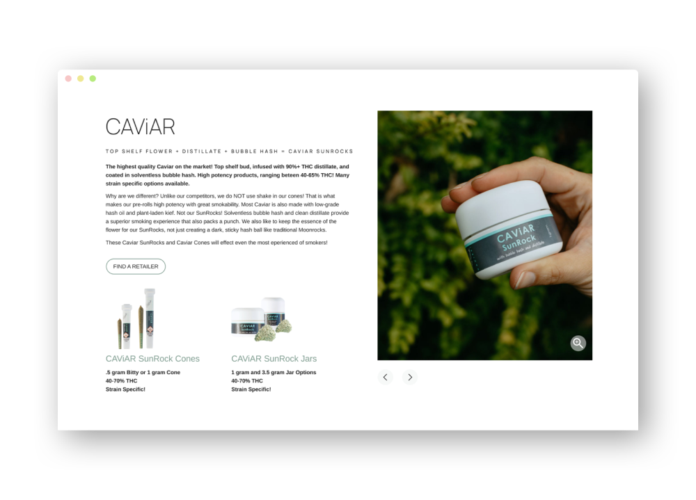 DADiRRi products page