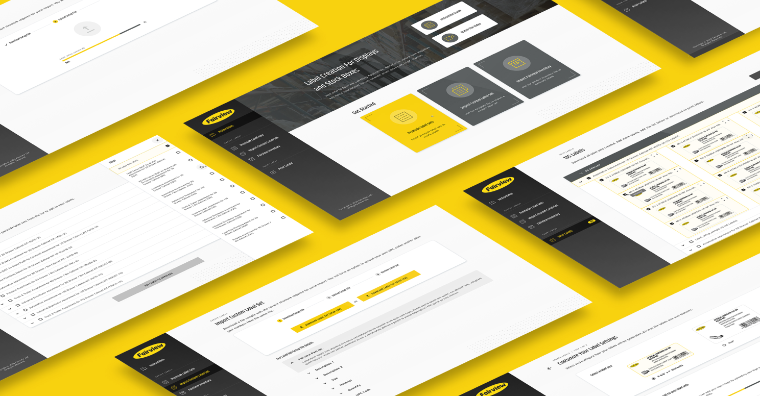 Overview of app screens